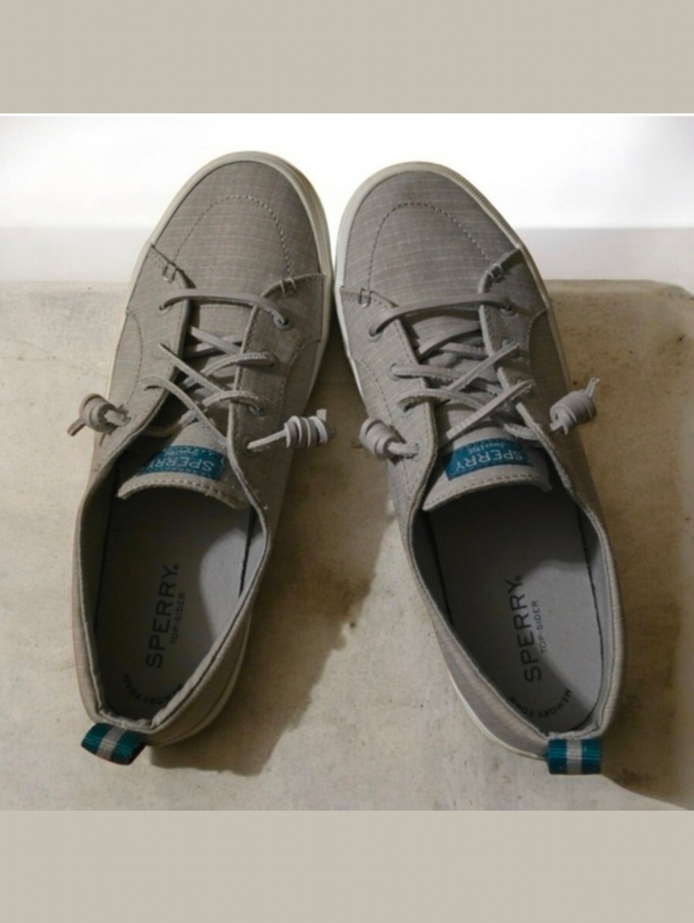 Sperry Light Gray Shoes Sneakers Crest Vibe Slip-on Women's Size 8.5 8-1/2